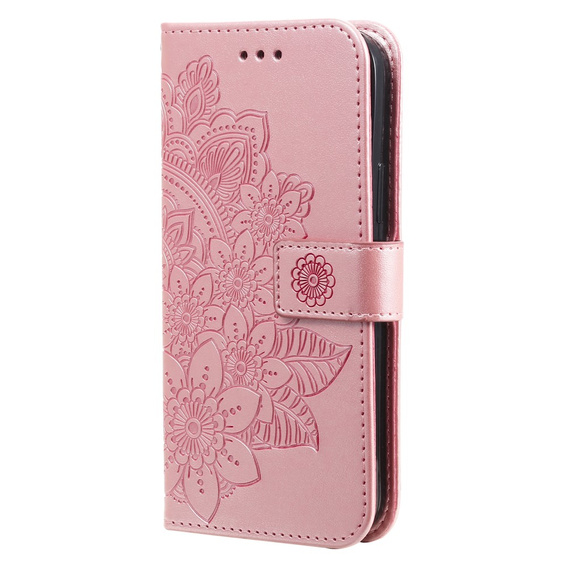 Etui z klapką do Samsung Galaxy A54 5G, Mandala, różowe rose gold