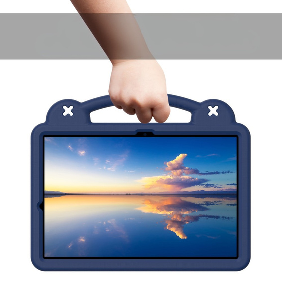 Etui do Samsung Galaxy Tab S10+ Plus, Cute Patterns, z podstawką, granatowe
