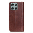 Etui z klapką do Motorola Moto G56 5G, Split Leather, brązowe