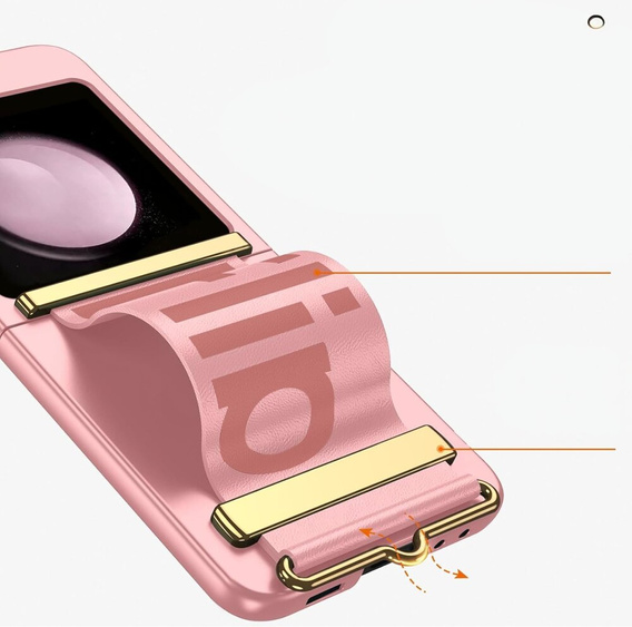 Etui do Samsung Galaxy Z Flip6 5G, Strap Cover, różowe
