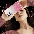 Etui do Motorola Moto G56 5G, Glitter Flower, różowe rose gold