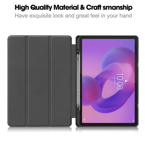 Etui do Lenovo Idea Tab Plus, Smartcase, szare