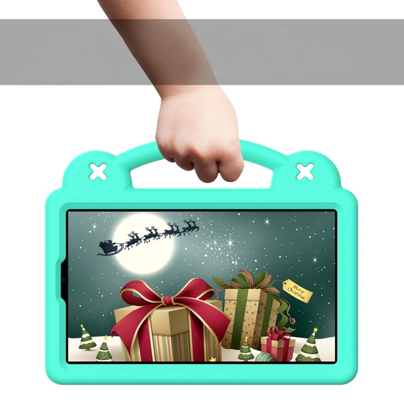 Etui do Samsung Galaxy Tab A11/A9, Cute Patterns, z podstawką, Zielone