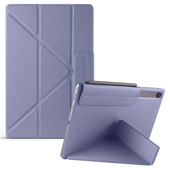 Magnetyczne etui origami do Samsung Galaxy Tab S10 Lite / S10 FE / S9 FE / S9 – ciemnofioletowe