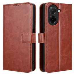 Etui z klapką do Xiaomi Redmi A5, Crazy Horse Wallet, brązowe