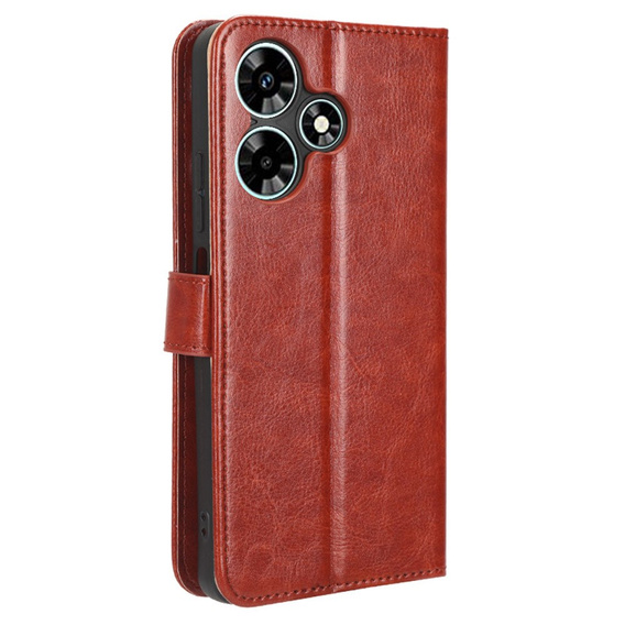 Etui z klapką do Infinix Hot 30, Crazy Horse Wallet, brązowe