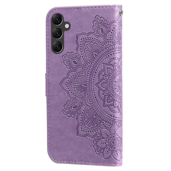 Etui z klapką do Samsung Galaxy A14 4G/5G, Mandala, fioletowe