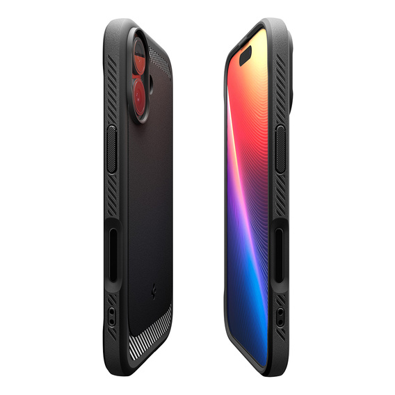 Etui Spigen do iPhone 17, Rugged Armor MagSafe, Matte Black