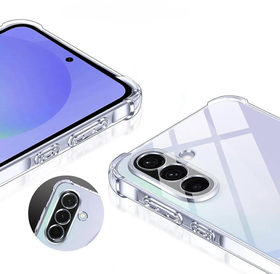 Etui do Samsung Galaxy A36 5G, Erbord Dropproof, przezroczyste + Szkło