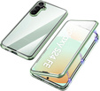 Etui do Samsung Galaxy S24 FE, Magnetic Dual Glass, zielone