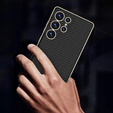 Etui do Samsung Galaxy S25 Ultra, GKK Leather, carbon czarne