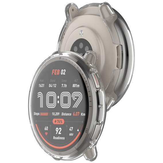 2w1 Etui z Osłoną na ekran do Amazfit Active 2, Przezroczyste
