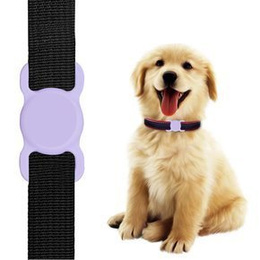 Etui do Apple AirTag, na obroże psa kota, Anti-lost Pet Dog, Fioletowe / Liliowe