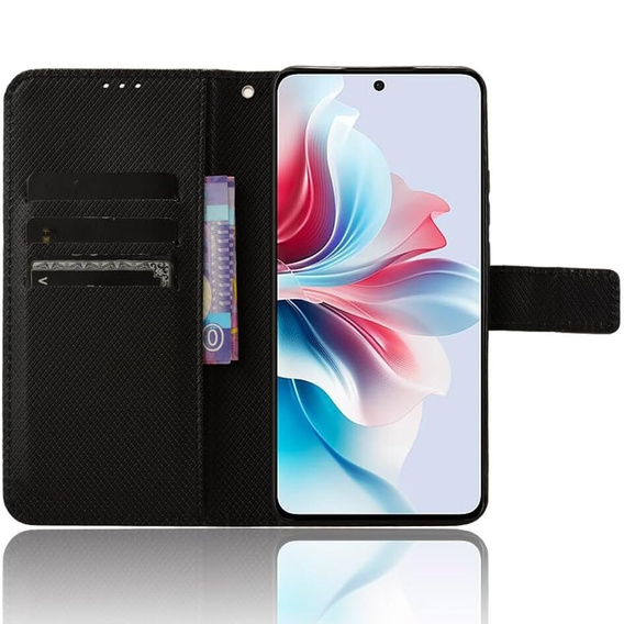 Etui z klapką do Oppo Reno 11F 5G, Wallet Smart Magnet, czarne