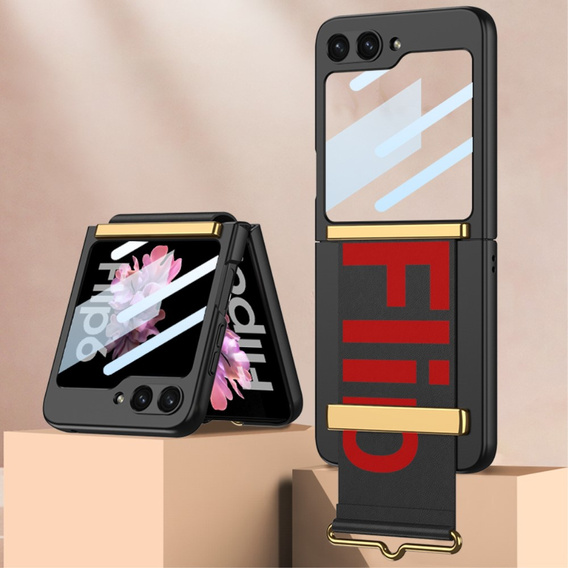 Etui do Samsung Galaxy Z Flip7 FE / Z Flip6, Strap Cover, czarne