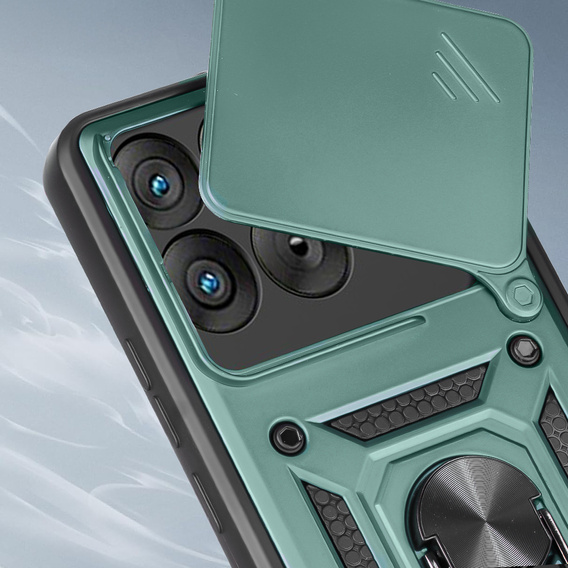 Etui pancerne do Motorola Edge 70, CamShield Slide, zielone