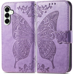 Etui z klapką do Samsung Galaxy S25 FE, Butterfly, fioletowe