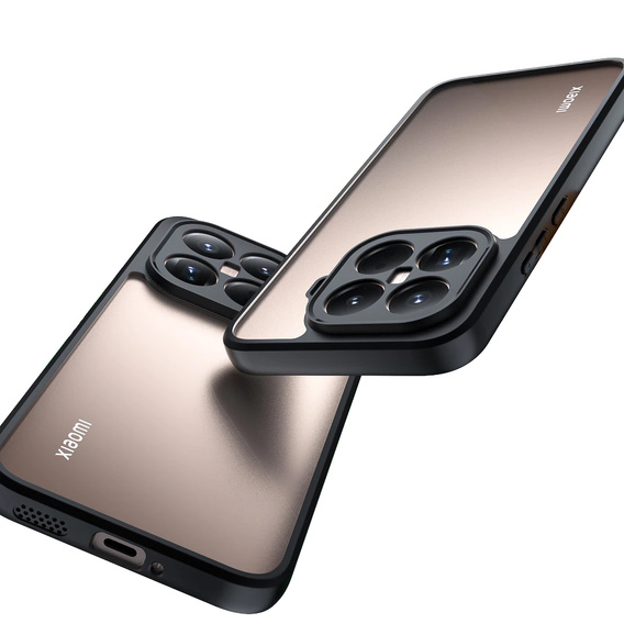 Etui do Xiaomi 15T Pro, Fusion Hybrid, przezroczyste z czarną ramką