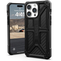 Etui Urban Armor Gear do iPhone 15 Pro Max, Monarch, Carbon czarne