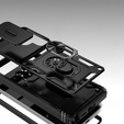 Etui do Samsung Galaxy S25 Ultra, KickStand Camera Lens, czarne