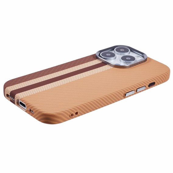 Etui do iPhone 16 Pro Max, Carbon Fiber MagSafe, żółte