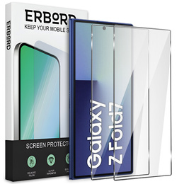 2x Szkło Hartowane do Samsung Galaxy Z Fold7 5G, ERBORD 9H Hard Glass, szybka