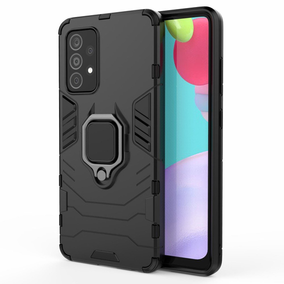 Etui do Samsung Galaxy A72 5G / A72 LTE, Kickstand Ring, czarne
