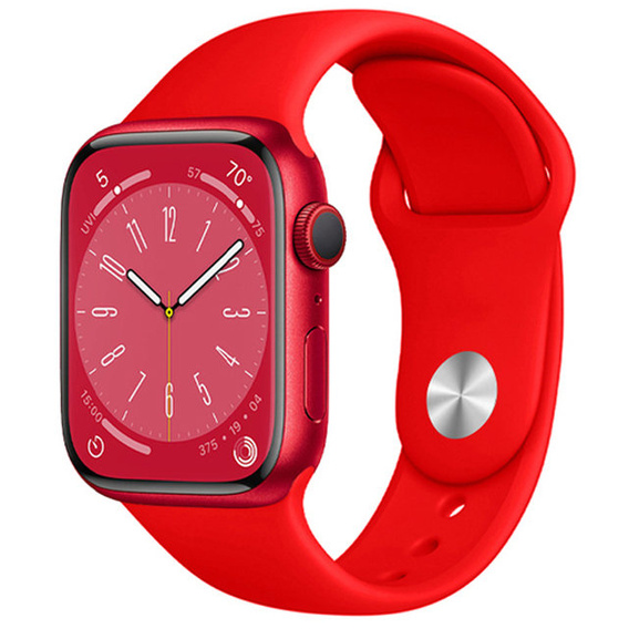 Pasek Silikonowy do Apple Watch 1/2/3/4/5/6/7/8/9/10/11/SE Ultra 1/2/3 42/44/45/46/49mm, Czerwony