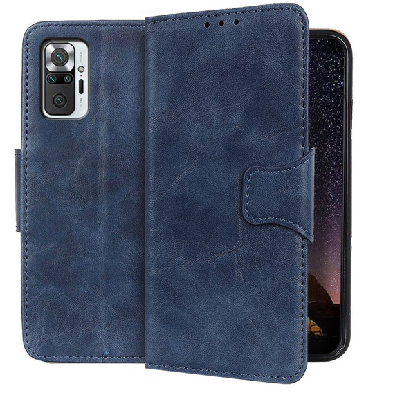 Skórzane Etui Wallet do Xiaomi Redmi Note 10 Pro, Blue