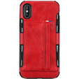Etui Two Cards Hybrid Case iPhone XS / X 5.8 - Red