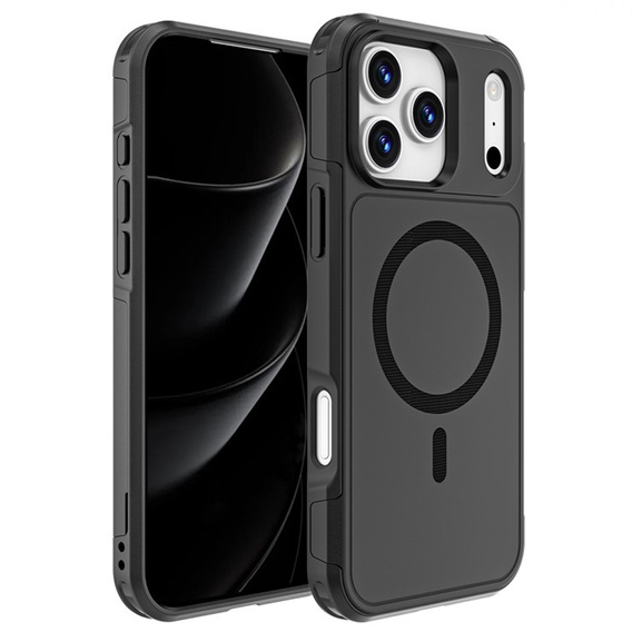 Etui pancerne do iPhone 17 Pro Max, MagForce MagSafe, czarne