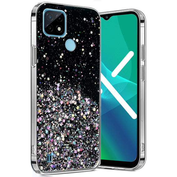 Etui do Realme C21, Glittery, czarne