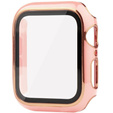2w1 Etui + Szkło Hartowane do Apple Watch 7/8/9 41mm - Różowe / Złote