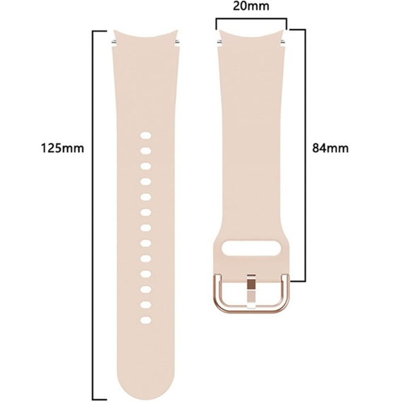 Pasek Silikonowy do Samsung Galaxy Watch 4/5/6/7 40/42/43/44/45/46/47mm, Różowy