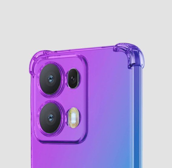 Etui Gradient Dropproof do Oppo Reno 13 Pro, Fioletowe / niebieskie