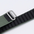 Pasek Nylonowy do Apple Watch 1/2/3/4/5/6/7/8/9/10/11/SE Ultra 1/2/3 42/44/45/46/49mm, Zielony / Czarny