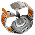 Bransoleta do Samsung Galaxy Watch Ultra 47mm (2025 / 2024), Tytanowa / Pomarańczowa
