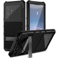 Etui pancerne do Samsung Galaxy S25 Ultra, R-JUST, ze szklaną ochroną kamery, czarne