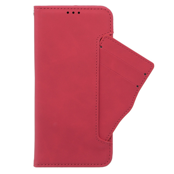 Etui z klapką do Oppo A38 4G / Oppo A18 4G, Card Slot, czerwone