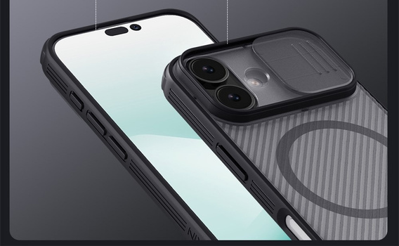 Etui Nillkin dla iPhone 17, CamShield Pro Magnetic, do MagSafe - czarne