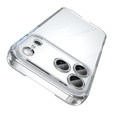 Etui do iPhone 17 Pro Max, silikonowe z twardym tyłem, przezroczyste