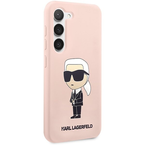 Etui Karl Lagerfeld do Samsung Galaxy S23+ Plus, Silicone Ikonik, różowe