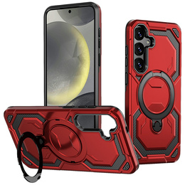 Etui magnetyczne do Samsung Galaxy A57 5G z podstawką, czerwone