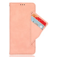 Etui z klapką do Xiaomi Poco F7 Pro, Card Slot, różowe