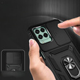 Zestaw Etui pancerne do Samsung Galaxy M33 5G, CamShield Slide, czarne + szkło