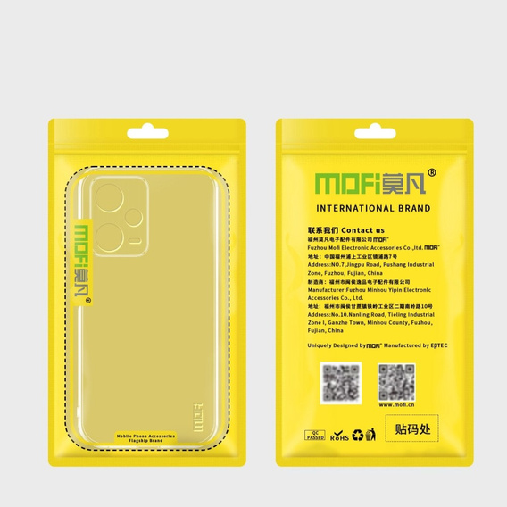 Etui MOFI Case do Xiaomi Redmi Note 12 Pro+ 5G, Cienkie, Przezroczyste