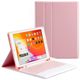 Etui z klawiaturą do iPad Air 10.9" 2022/2020 (5/4 gen.) / Pro 11" 2021/2018 (3/1 gen.), Pen Slot, różowe rose gold