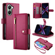 Etui z klapką do Xiaomi Poco X7 Pro 5G, Wallet Zipper Pocket, czerwone