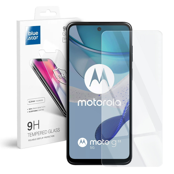 Zestaw Etui do Motorola Moto G53 5G, Dropproof z ochroną aparatu, Przezroczyste + szkło