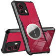 Etui do Motorola Edge 50 Fusion 5G, z blaszką magnetyczne, przezroczyste / czarne